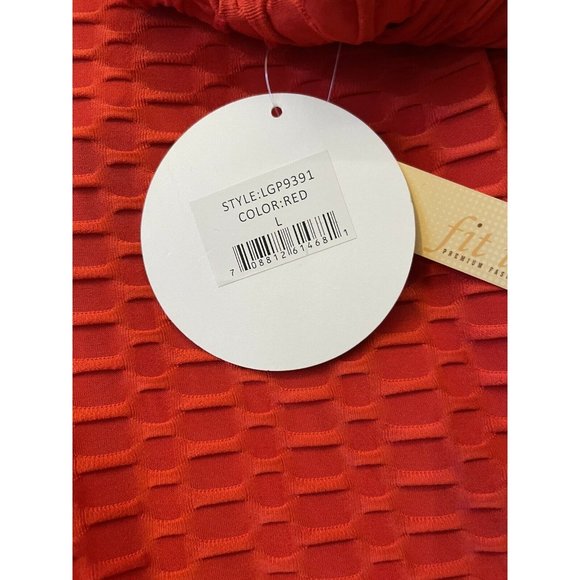 Fit in Booty Lifting Leggings with Pockets Women’s Size L Casual Activewear Red - Picture 10 of 12